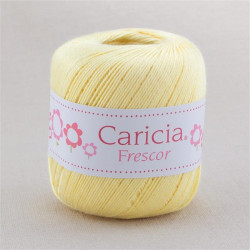 Ovillo lana caricia frescor 75gr. Amarillo pastel 332