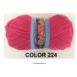 Lana Daska No.224 Color fucsia - Ovillo lana gruesa para invierno