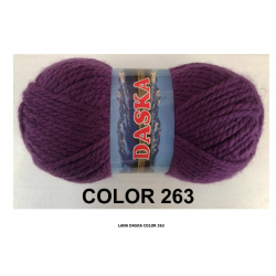 Lana Daska No.263 Morado oscuro - Ovillo lana gruesa de invierno