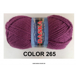 Lana Daska No.265 Púrpura - Ovillo lana gruesa para invierno