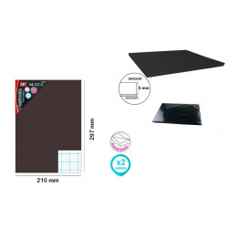 Cartón pluma adhesivo negra A4 5mm,2 unidades
