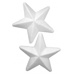 Estrella poliespán 8 cm - 2 unidades