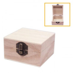 Caja de madera para regalo y bisutería 8.8 x 8.5 cm