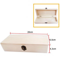 Caja de madera para regalo y bisutería 200 x 65 mm