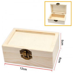 Caja de Madera 120x80mm - Caja de regalo con portafoto / porta tarjeta