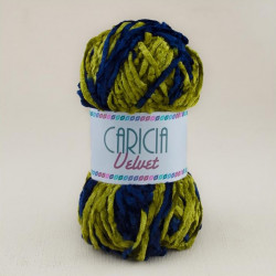 Ovillo lana caricia velvet Bicolor 75gr. Azul / Verde No. 021