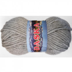 Lana Daska No.201 Gris claro - Ovillo de lana gruesa para invierno