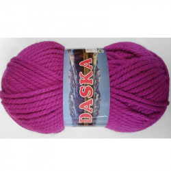 Lana Daska No.266 Fucsia Fluor - Ovillo de lana gruesa para invierno