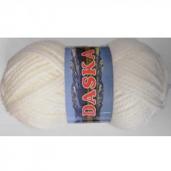 Lana Daska No.270 Blanco antiguo - Ovillo de lana gruesa para invierno