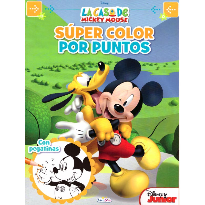 dolor de muelas Grafico Accesible Libro Super Color por Puntos Mickey Mouse - Libro para colorear infantil |  Bazar Chinatown
