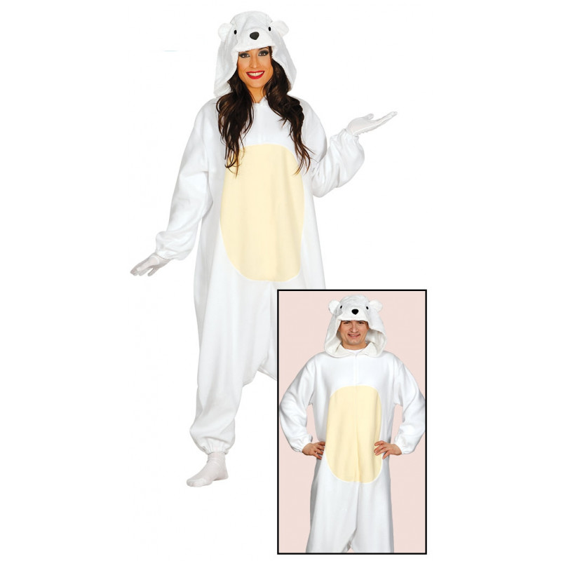 Disfraz pijama de oso polar para adulto. Disfraz de oso blanco para mujer hombre | Bazar Chinatown