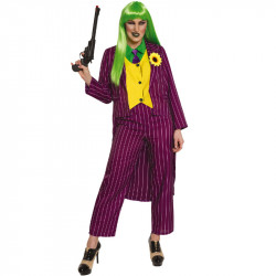 Disfraz de villana loca adulta - Disfraz de Joker para mujer