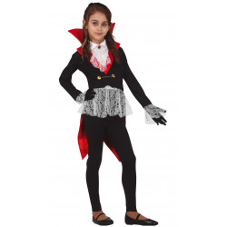 Disfraz de vampiresa gótica infantil - Disfraz de condesa vampira para niña