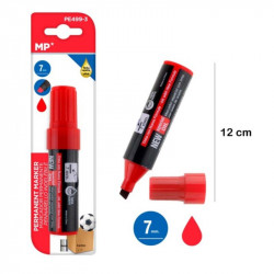 Marcador Permanente color rojo, 7mm punta gruesa