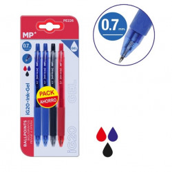 Pack ahorro 4 bolígrafos de gel ballpoint 0.7 mm - IG20
