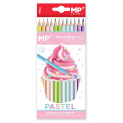 Set 12 lápices pastel - Colores crema - Lápices artísticos