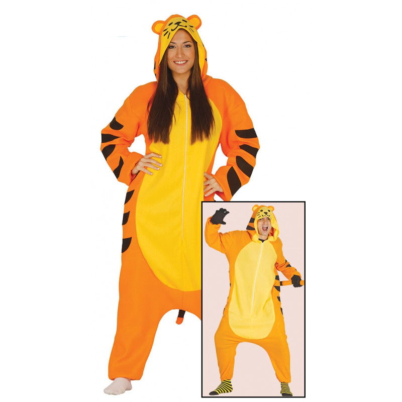 Desconfianza Dispuesto siga adelante Disfraz pijama de tigre adulto. Disfraz Tigger Winnie the pooh | Bazar  Chinatown