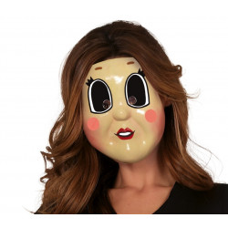 Máscara Muñeca de terror PVC - Careta niña