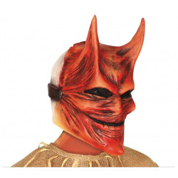 Máscara Luzbel Látex - Careta de látex demonio rojo