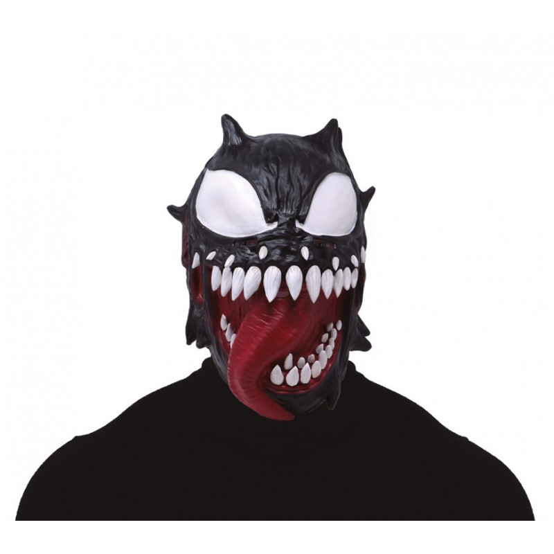 Máscara negra héroe látex Máscara Venom calidad | Bazar Chinatown
