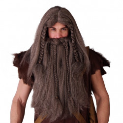 Peluca y barba de vikingo