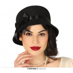Sombrero Negro de Dama '20