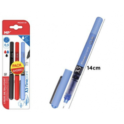 Pack de 3 Bolígrafos de Tinta Líquida con Punta de Aguja de 0.5 mm