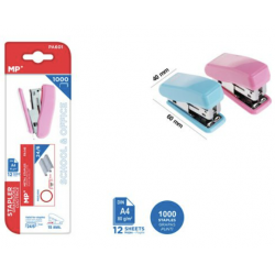 Grapadora mini + grapas. grapadora de portable Rosa / Azul Celeste