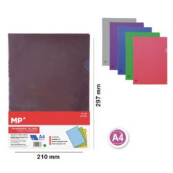 Set 5 Dossieres A4, Varios Colores. Fundas de plástico para documentos