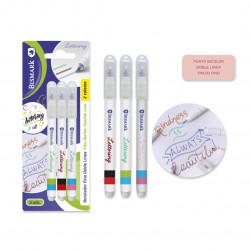 ROTULADORES DOBLE LINEA BICOLOR LETTERING 3 UDS