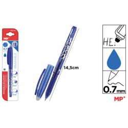 MP - Erasable Ballpoint, Bolígrafo Roller De Gel De Tinta Borrable Color Azul