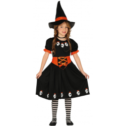 GUIRCA - Disfraz de Halloween, Disfraz de Bruja, Disfraz para Niña