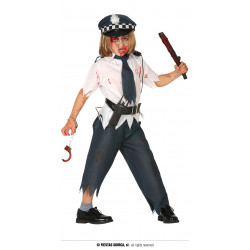 Disfraz Halloween Zombie Policia Infantil