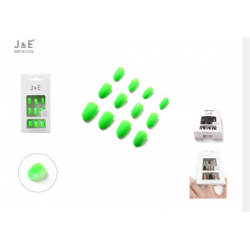 Uñas Postizas Verde Fluorescentes Autoadhesivas