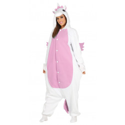 Disfraz de unicornio rosa adulta. Pijama de unicornio para mujer