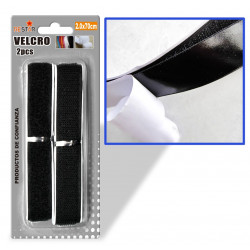 Velcro Adhesivo 2.0x70cms Negro