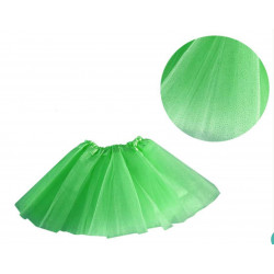 Tutú con Purpurina Verde Infantil - Falda de Tul 30cm