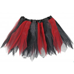 Tutú Infantil Rojo & Negro - Falda de Tul 30cm