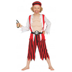 Disfraz de pirata calavera Infantil. Disfraz de marinero para niño