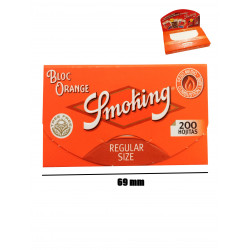 Papel 69 mm, 200 Hojas Smoking Orange