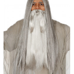 Barba gris extra larga - Barba de Mago o Hechicero
