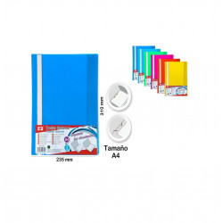 Set 2 Dossiers A4, varios colores. Fundas de plástico para organizar documentos