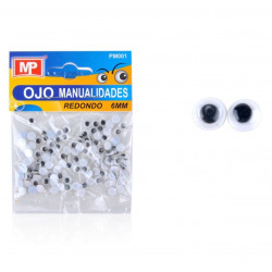 Ojos Móviles Ø6 mm. Ojitos de plástico para manualidades