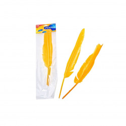 Plumas de Ganso Amarillas de 30 cm para Manualidades
