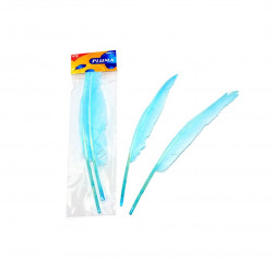 Plumas de Ganso, Azul Fluorescente para Manualidades