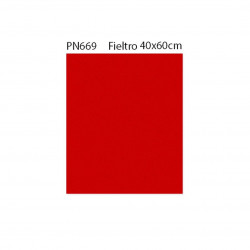 Fieltro 40x60cms, Rojo