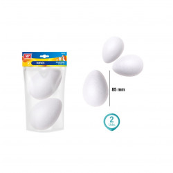 Huevos Poliespán 8.5 cm, 2 Uds
