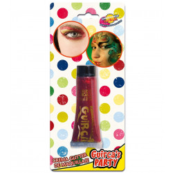 Glitter rojo en crema - Maquillaje con purpurina para carnavales
