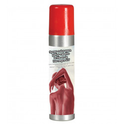 Maquillaje en spray rojo para cuerpo y cara