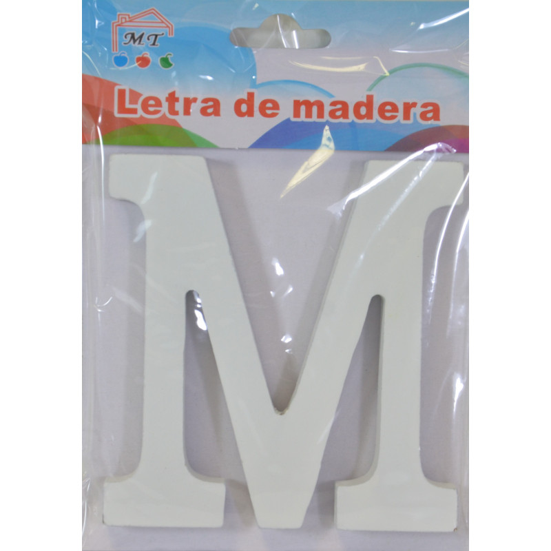 Letra M de Madera 11cms.